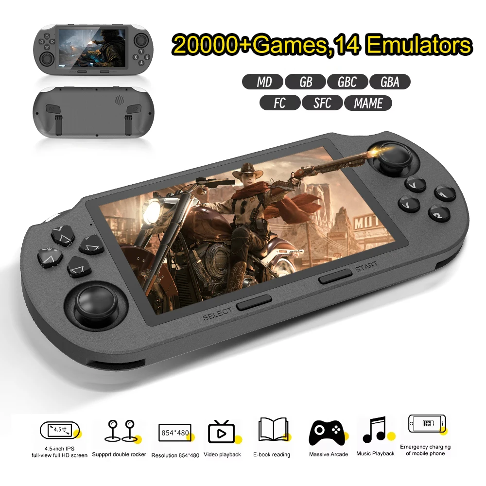 SF3000 Mini Portable Handheld Game Player 4.5 Inch IPS