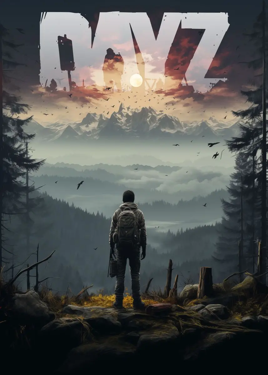 Dayz Gaming Poster Arma em Dayz Artwork, Pintura em Lona para Sala