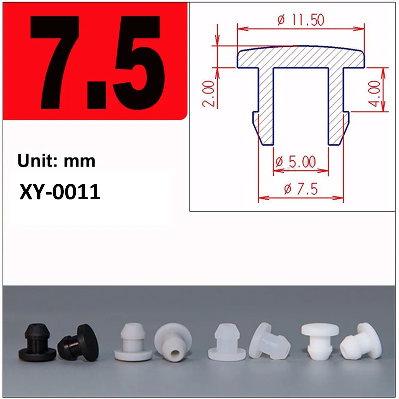 Versatile Silicone Rubber Caps - T-Type Plug Covers & End Stoppers in Multiple Sizes and Colors
