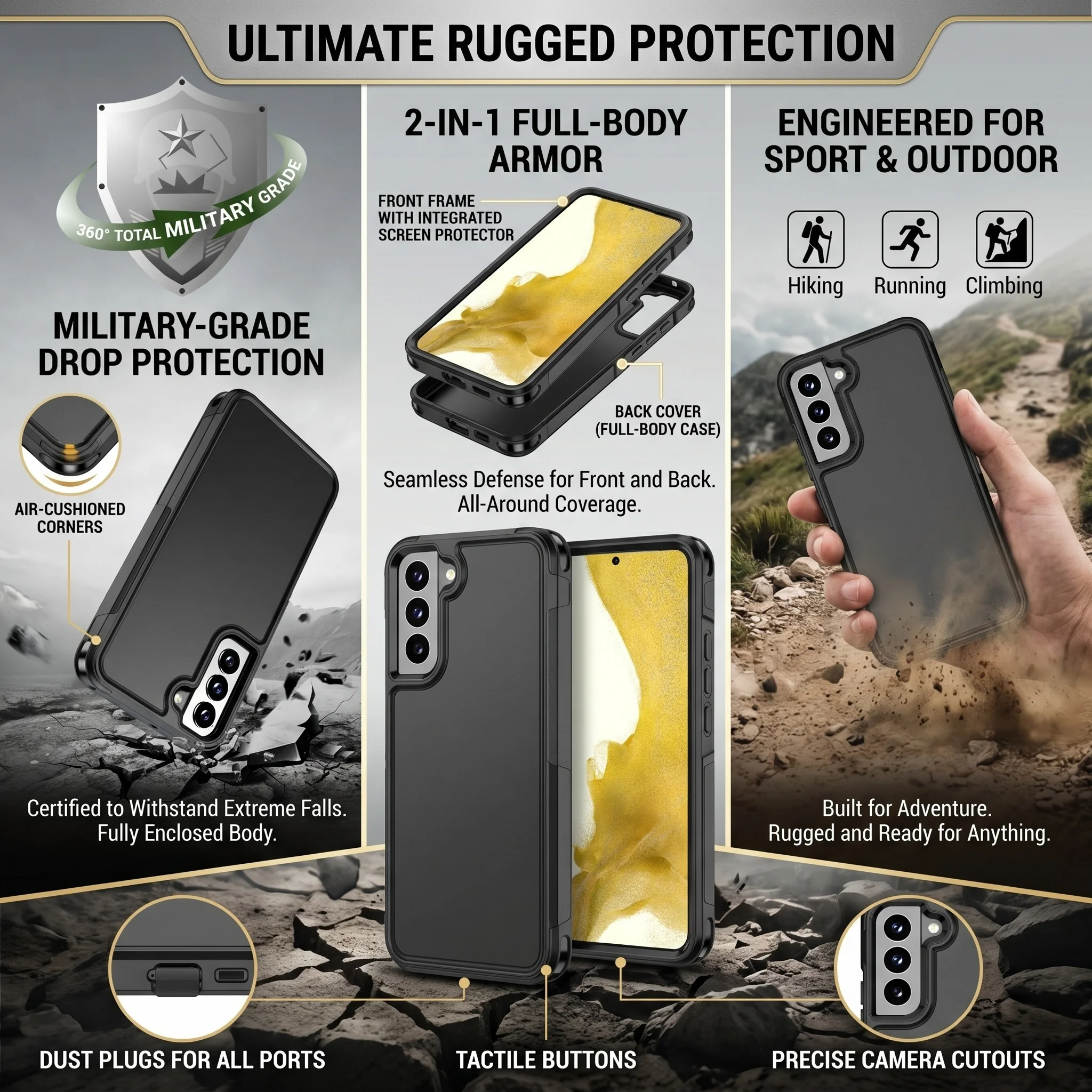 Durable Non-Slip Cell Phone Case with Enhanced Protection
