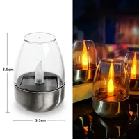 LED Solar Candles Light Flameless Rechargeable Night Light For Wedding Party Garden Decor Outdoor Waterproof Solar Candles Lamp 5