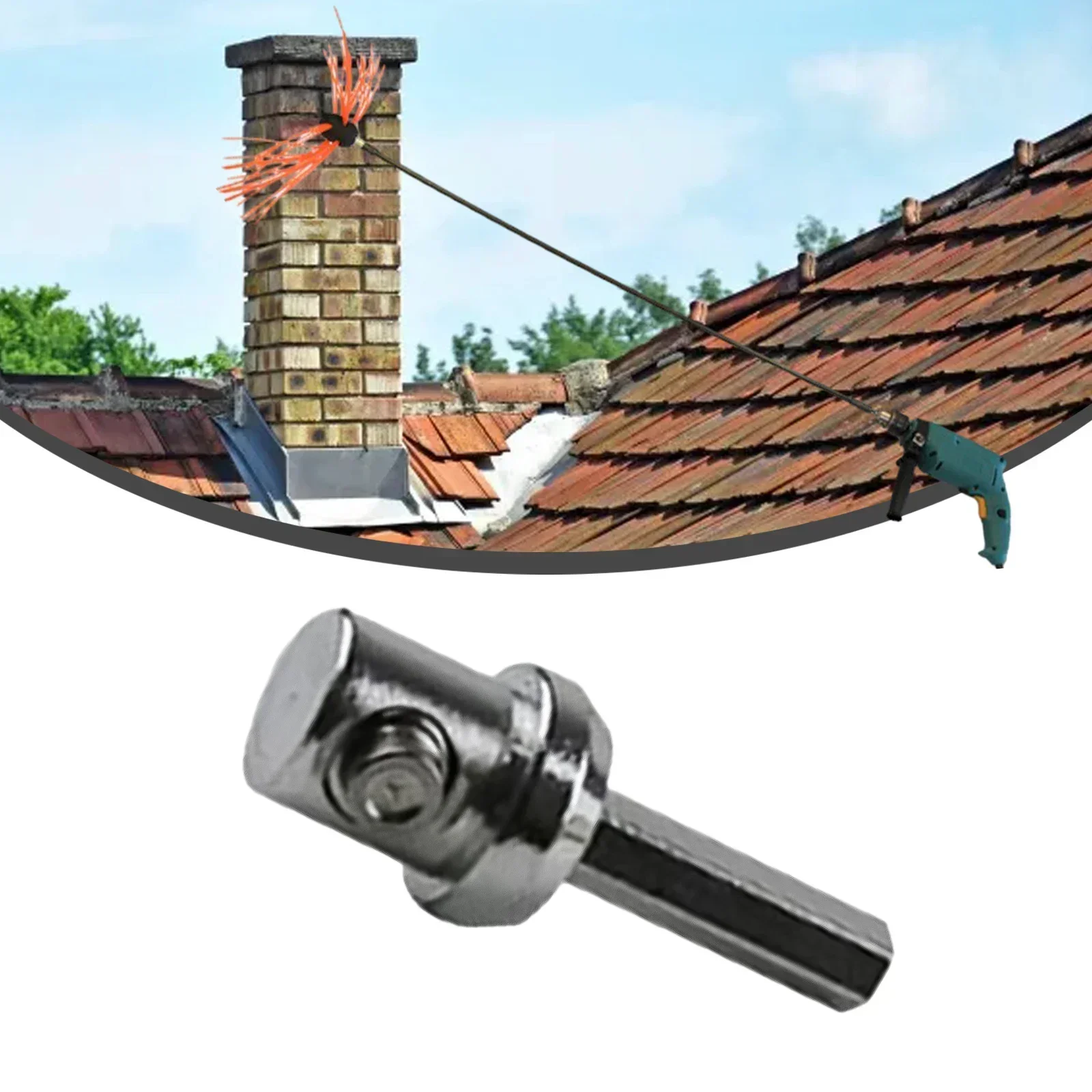 Chimney Cleaning Brush Drill Adapter Replace Versatile Compatibility for Linking Electric Drill and Chimney Cleaning Tool 1pc