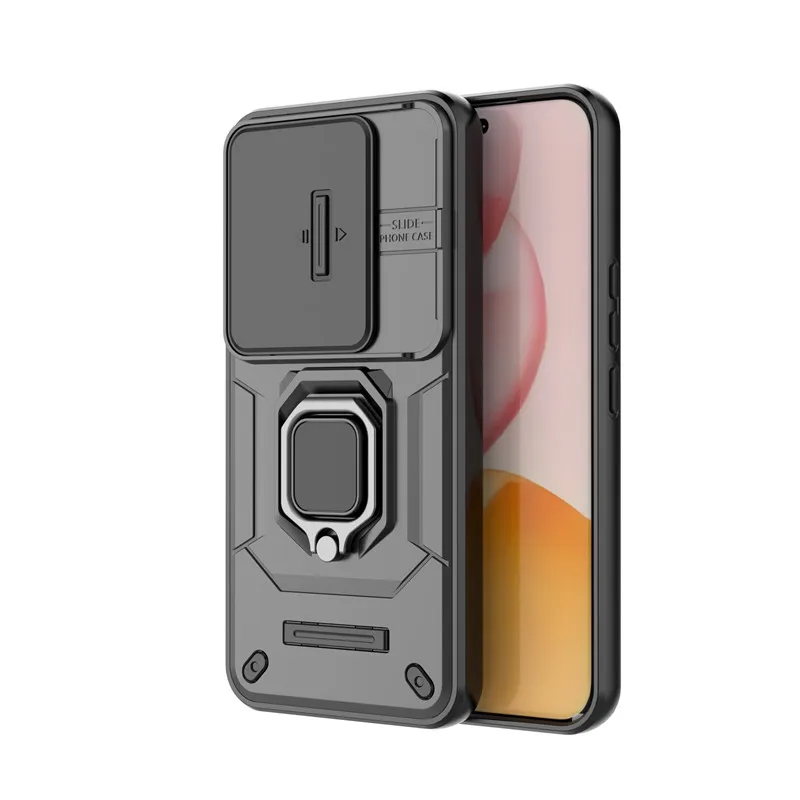Enhanced Shockproof Armor Phone Case with Slide Camera Cover - Premium Protection Back Cover