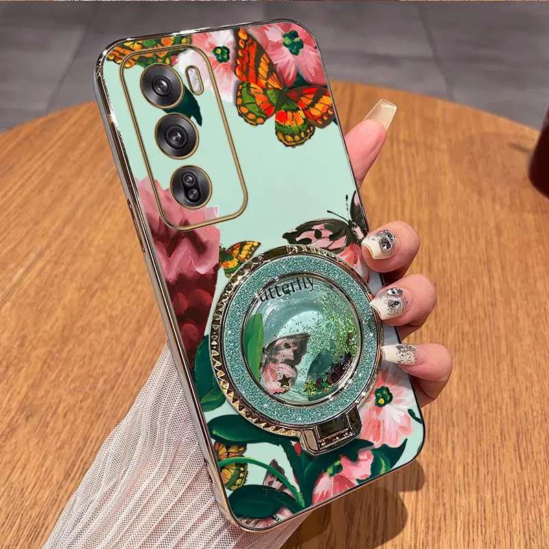 Reno Series Colorful Butterflies Plating Phone Case