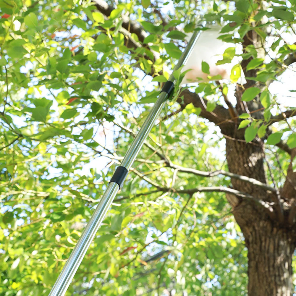 Stainless Steel Splicing Rod Fruit Picker Telescopic Pole High Tree Orchard Picking Tool Fruits Catcher Garden Tool