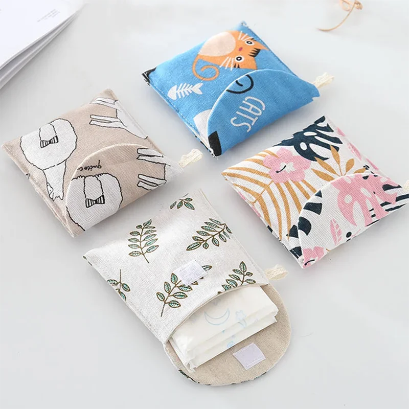 Portable Women Cosmetic Organizer Sanitary Napkin Storage Bag
