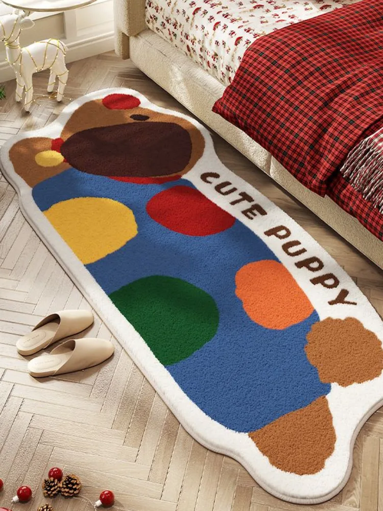 

Специальный кашемировый ковер с милым щенком, винтажный декоративный ковер для кровати, утолщенный ковер для дивана, коврики для ванной комнаты