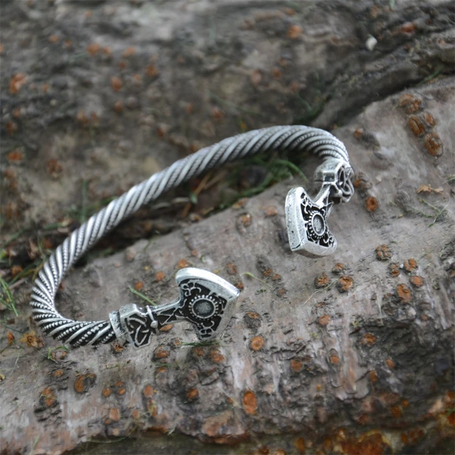 Hommes Bracelet Tête de Loup Bijoux Viking Accessoires de Mode Or Argent  Plaqué Bracelet Viking Bracelet Bracelets Manchette