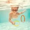 4 Pack Pool Diving Toys Water Swimming Pool Diving Rings Toys for Kids Colorful Easy to Find and Grab 2