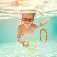 4 Pack Pool Diving Toys Water Swimming Pool Diving Rings Toys for Kids Colorful Easy to Find and Grab 2