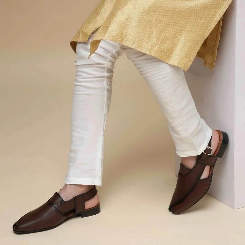 

New Brown Sandals for Men Buckle Strap Dress Shoes Handmade Black Size 38-46 Free Shipping Sandale Homme