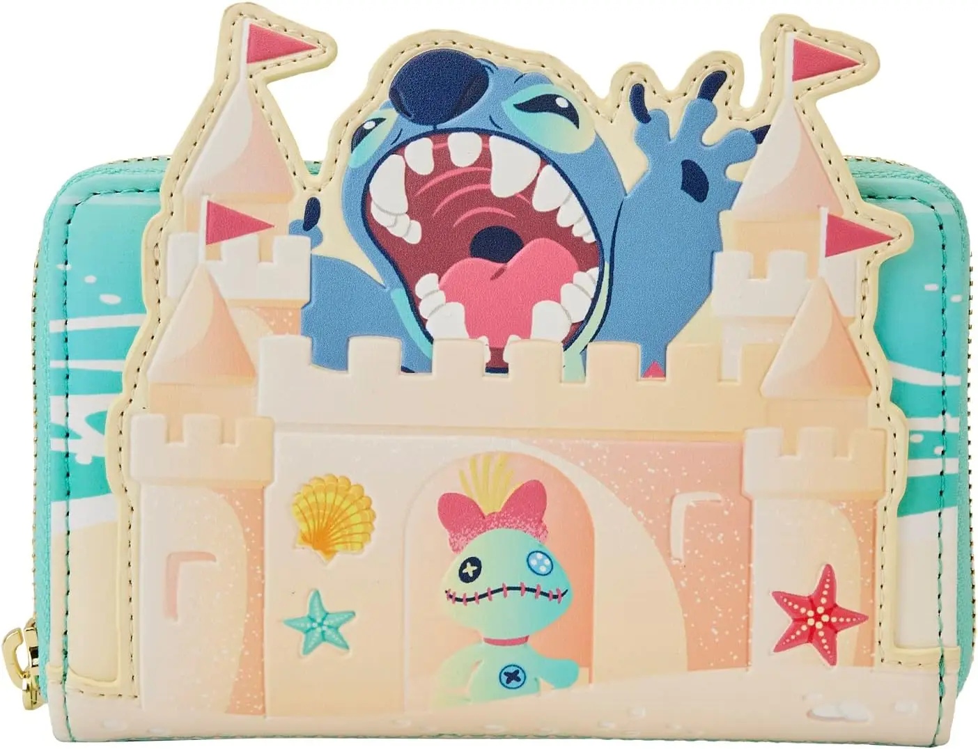 thumbnail image 1 of 2pcs/set Loungefly Disney Stitch Luau Cosplay Womens Double Strap Shoulder Bag Purse Sandcastle Beach Surprise Backpack Wallet, 1 of 5