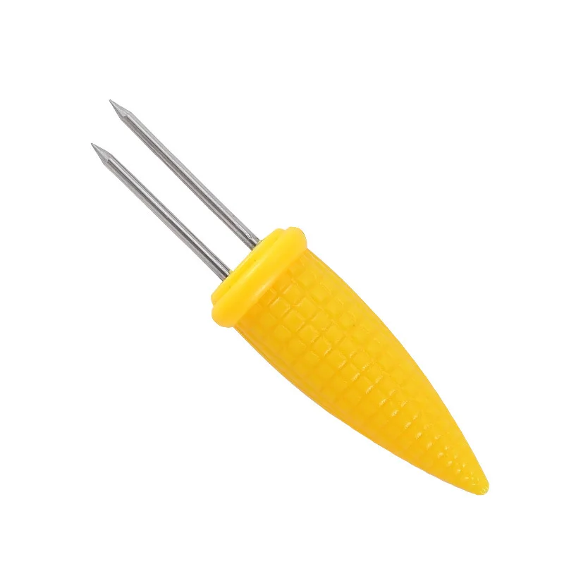 10/20pcs Fork Corn Skewer Stainless Steel Corn Holders Barbecue Garpu Fruit Forks for Kitchen Outdoor Camping Parties BBQ Tools