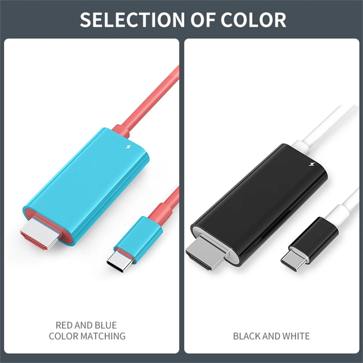 Type C to HDMI Cable 4K 1080P 100W PD Charging Compatible with Laptop Tablet MobilePhone SteamDeck Type C to HDMI Cable