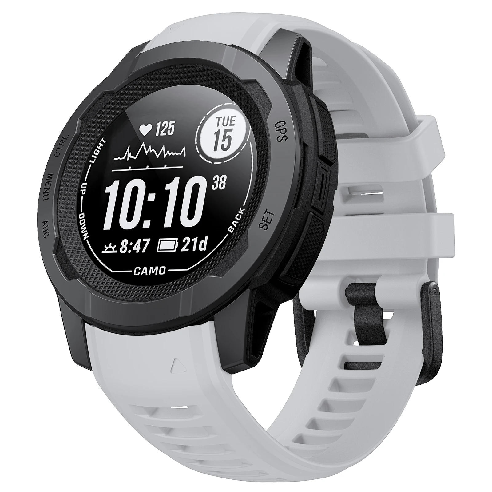 Garmin 22mm Silicone Sport Wristband - Soft Rubber Strap Belt