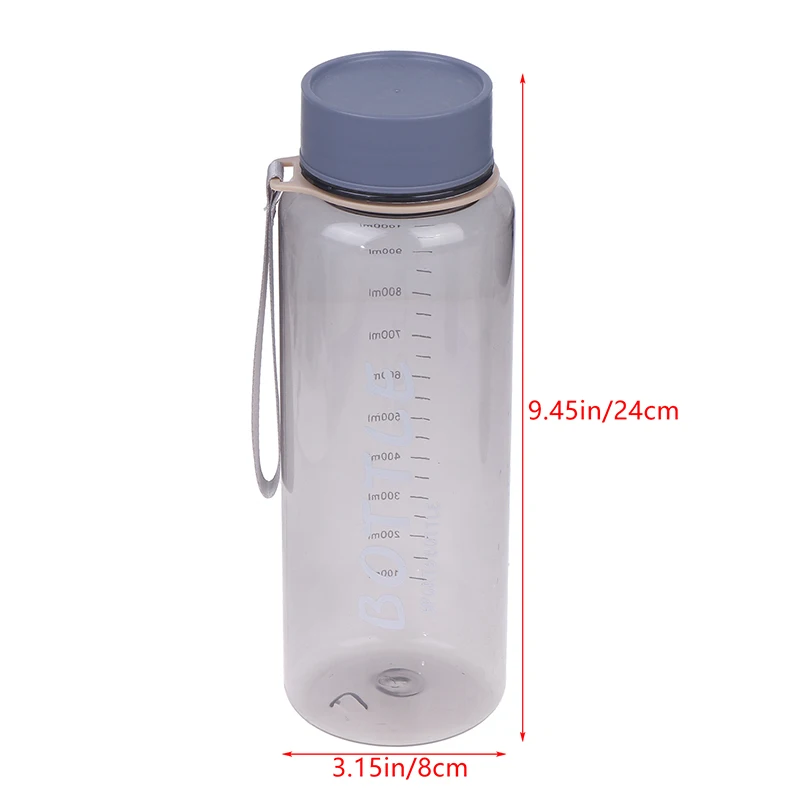 야외 스포츠를위한 1000ML 플라스틱 물병 휴대용 차 커피 컵 어린이 학교 주방 도구