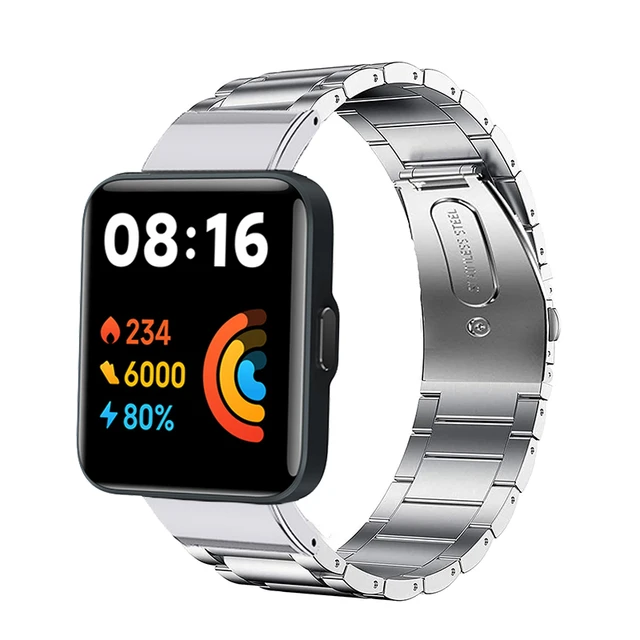 Correa Milanesa para Xiaomi Mi Watch Lite, funda protectora de marco de  Metal, pulsera de reloj para Redmi Watch 2 Lite - AliExpress