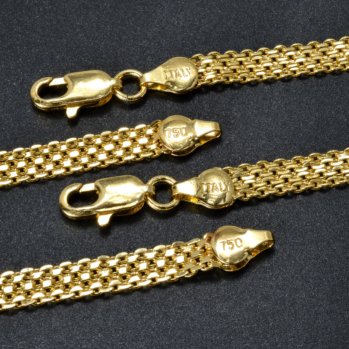 ZEA Dear Simple Hip Hop Necklace 6mm Italian 750 Luxury 18k Gold