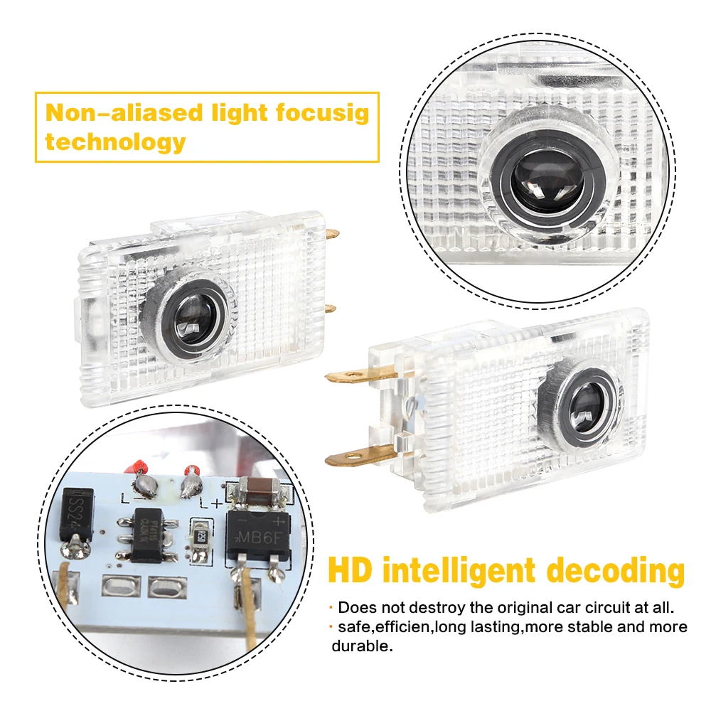 Set of 2 LED Car Door Welcome Logo Projector Ghost Shadow Lights