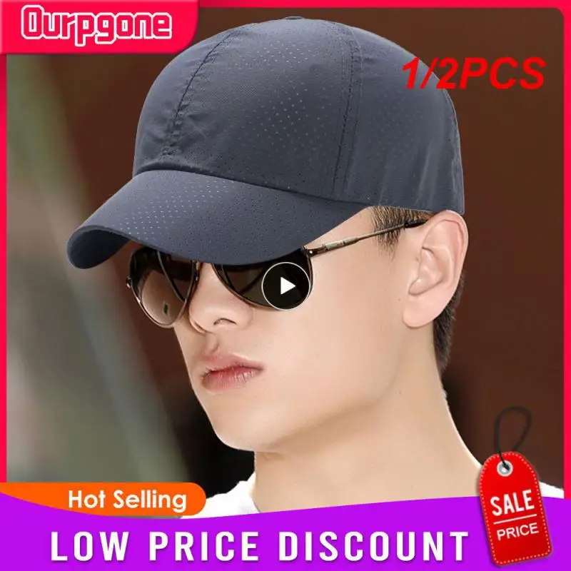 

1/2PCS Mesh Quick Summer Men Women Snapback Running Sun Hat Breathable Bone Trucker Sunshade Sport Hats in Stock