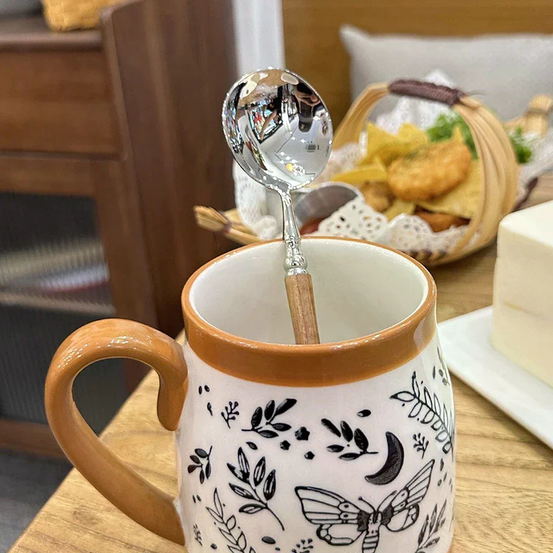 Stainless Steel Round Spoon Ladle Rice Soup For Dessert Spoon Ice Cream Serving Spatula Tableware