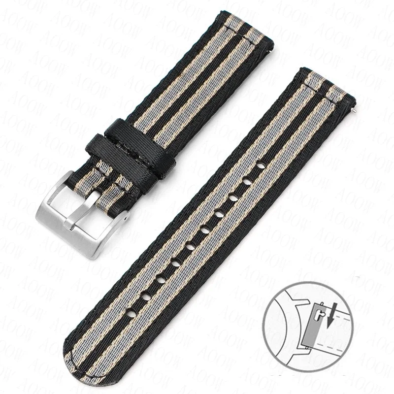 Premium Quick Release Nylon Fabric Strap - Universal Canvas Replacement Watch Band