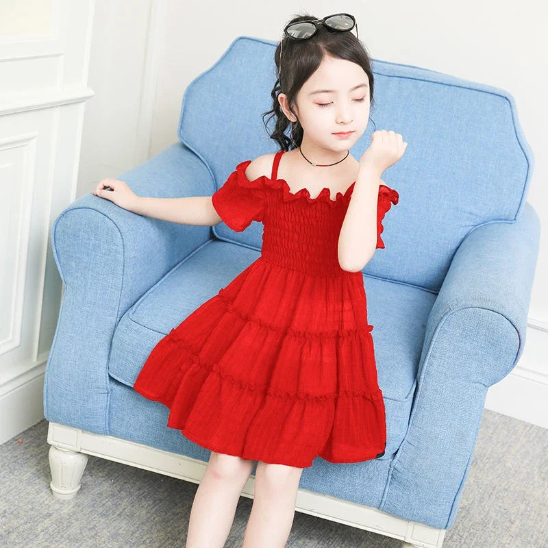 KIDS A-LINE GATHERED DRESS 12-14 LUCKY CHARMS
