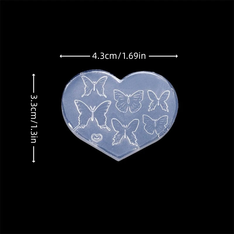 1Pc 3D Silicone Nail Mold DIY Clay Drop Glue Production Reusable Kawaii Biscuit Cat Paw Rose Nail Decoration Art 6