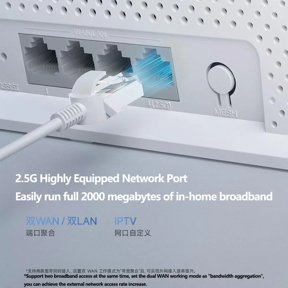 Xiaomi Router BE5000 2.5G Wifi 7 Wireless Router Mesh Group 2.4GHz 5GHz MLO Dual Band Works with Xiaomi mijia mihome App Network wireless router wifi router