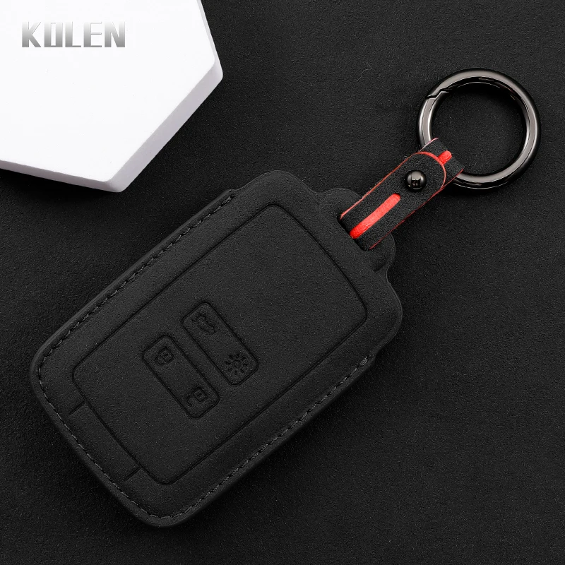 Leder Auto Remote Karte Schlüssel Fall Abdeckung Shell Für Renault Koleos Kadjar Clio Megane Talisman Espace Zoe Scenic Dacia Sandero Fob