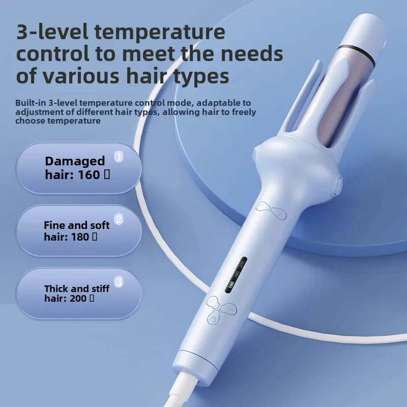 Multifunctional Straight And Curling Hair Brush 32MM Negative Ion Hair Protection Automatic Bee Sound Reminder Smart Straight Ha