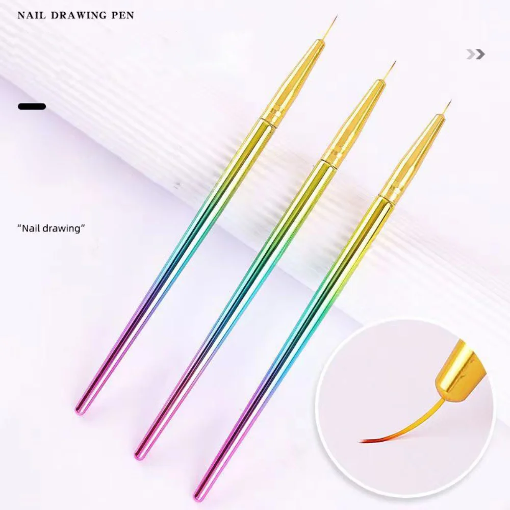

3pcs Nail Brush Line French Stripes DIY Liner Drawing Pen UV Gel Brushes Painting Pen Manicure Tools Nails Products Accessories