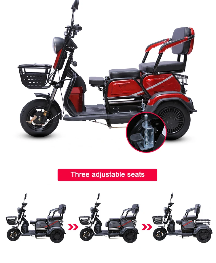 China Three Wheel Mini Scooter Manned electric tricycle E Trike for mobility-impaired people