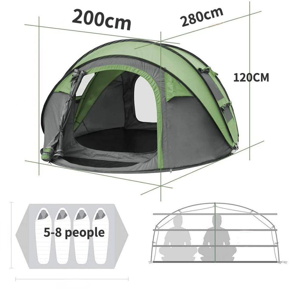 1-4 Person Outdoor Automatic Camping Tent Beach Tent for Outdoor Waterproof Beach Camping Travel camping tent portable tent