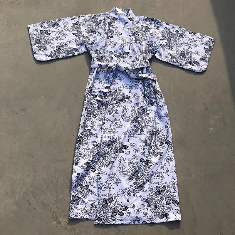 Women's Kimono Pajamas Robes Double Cotton Gauze Lovers Men Ladies Long Nightgown Gown