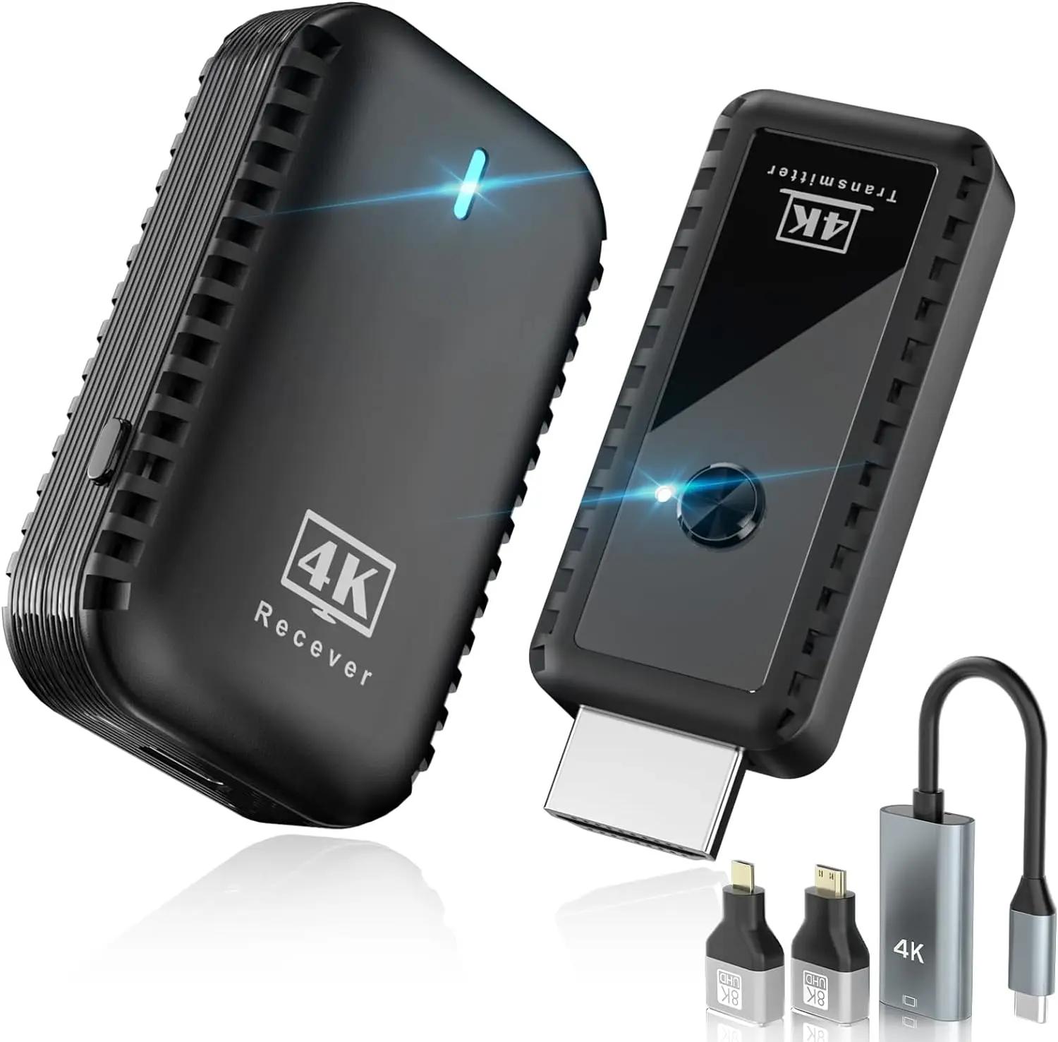 4K Wireless HDMI Transmitter and Receiver Set with 30M-150M Range for Meetings Home Entertainment and Educational Presentation