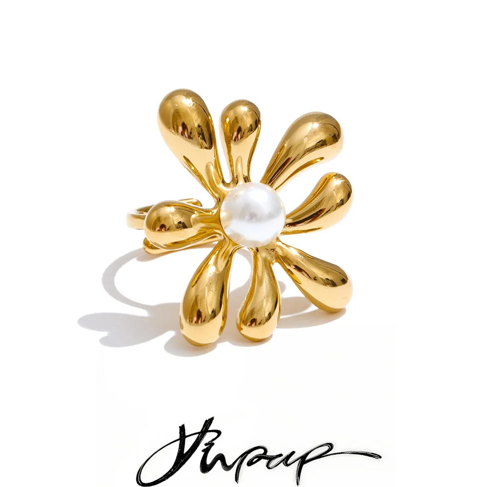 Yhpup Ring Stainless Steel Women