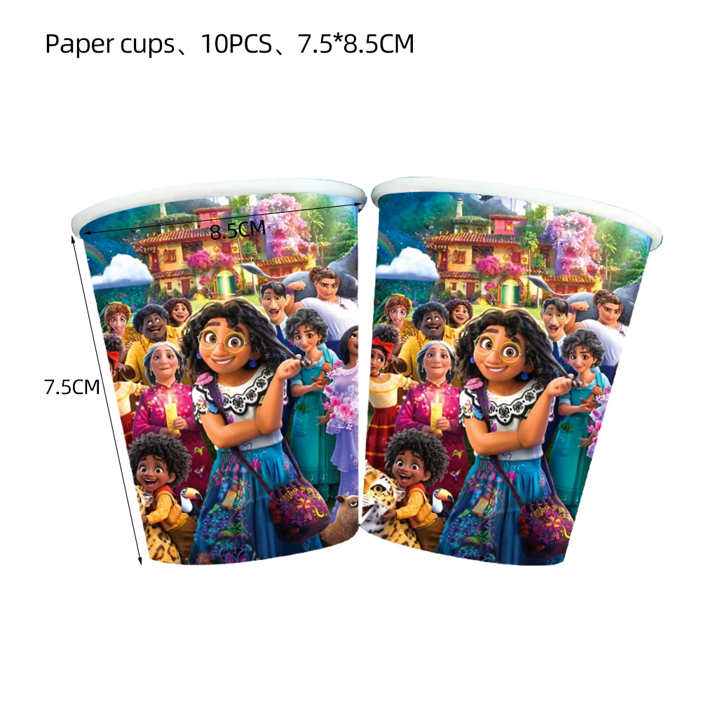 Disney Pixar Encanto Kids Birthday Decorations Paper Plate Cup Party Supplies Tablecloth Backdrop Cake Topper Kids Supplies Toys