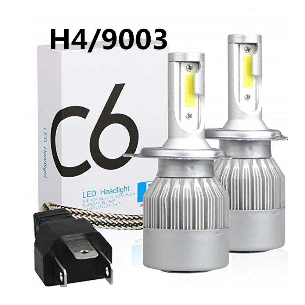 

C6 Car Headlight Bulbs H4 LED 9007 9004 9006/HB4 9008 9012 H1 H7 H8 H11 9005/HB3 880/881/H27 3000K 6000K 12000K Auto Fog Lights