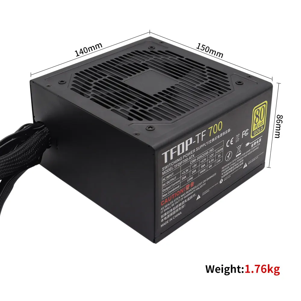 Alimentation ATX pour ordinateur de bureau, sources PC, 500W, 600W, 700W,  800W - AliExpress