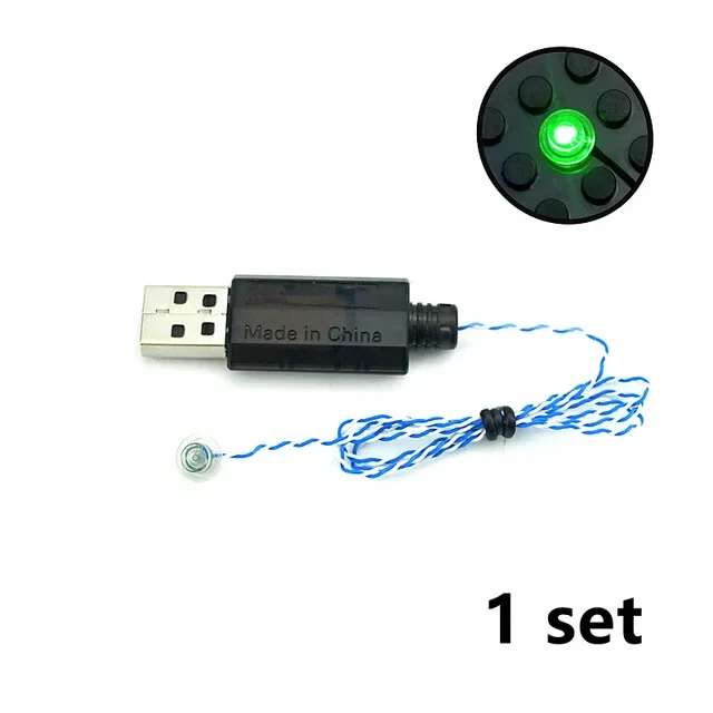 USB LED Mini Brick Building Block Lamp with Battery Box
