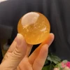 Wholesale Cheap Price Polished Natural Crystal Healing Stones Yellow Honey Calcite Ball 4