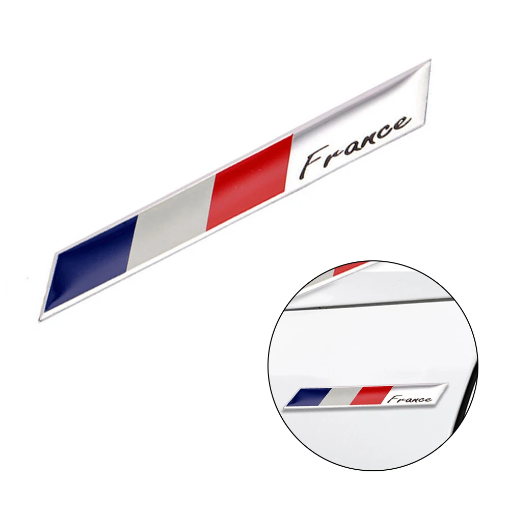 Adesivo decorativo per auto 1 pezzo Accessori per auto in lega di alluminio Decalcomanie per auto Distintivo per emblema per auto Logo bandiera francese - immagine 5