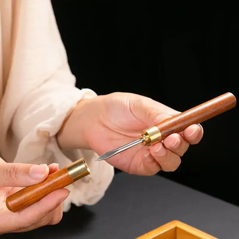 1PC Sandalwood Tea Needle Set For Ceremony
