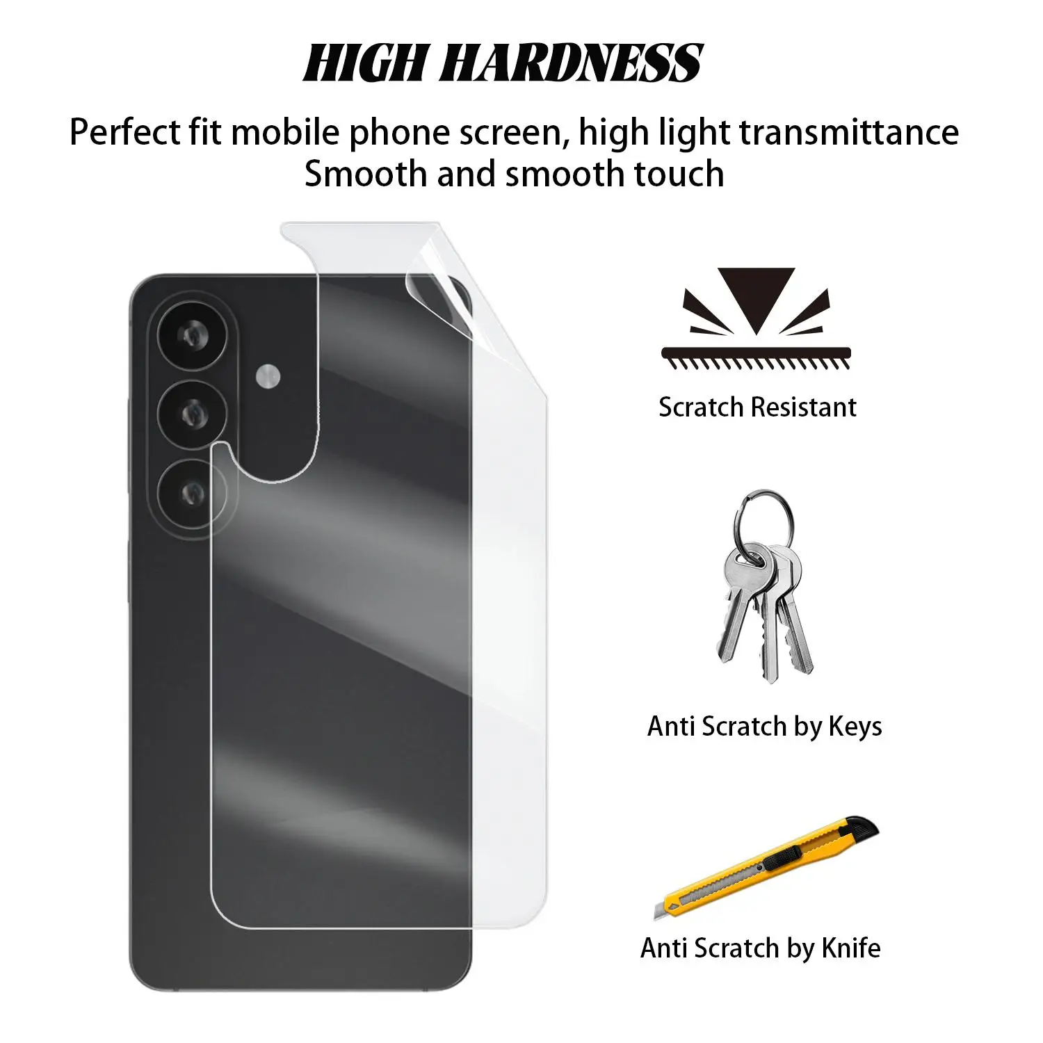1-4Pcs Frosted Soft TPU Hydrogel Films Back Screen Protectors