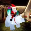 Inflatable Santa Claus Riding Polar Bear 2M Christmas Inflatable Toy Doll Indoor Outdoor Garden Ornament Xmas Decoration 1