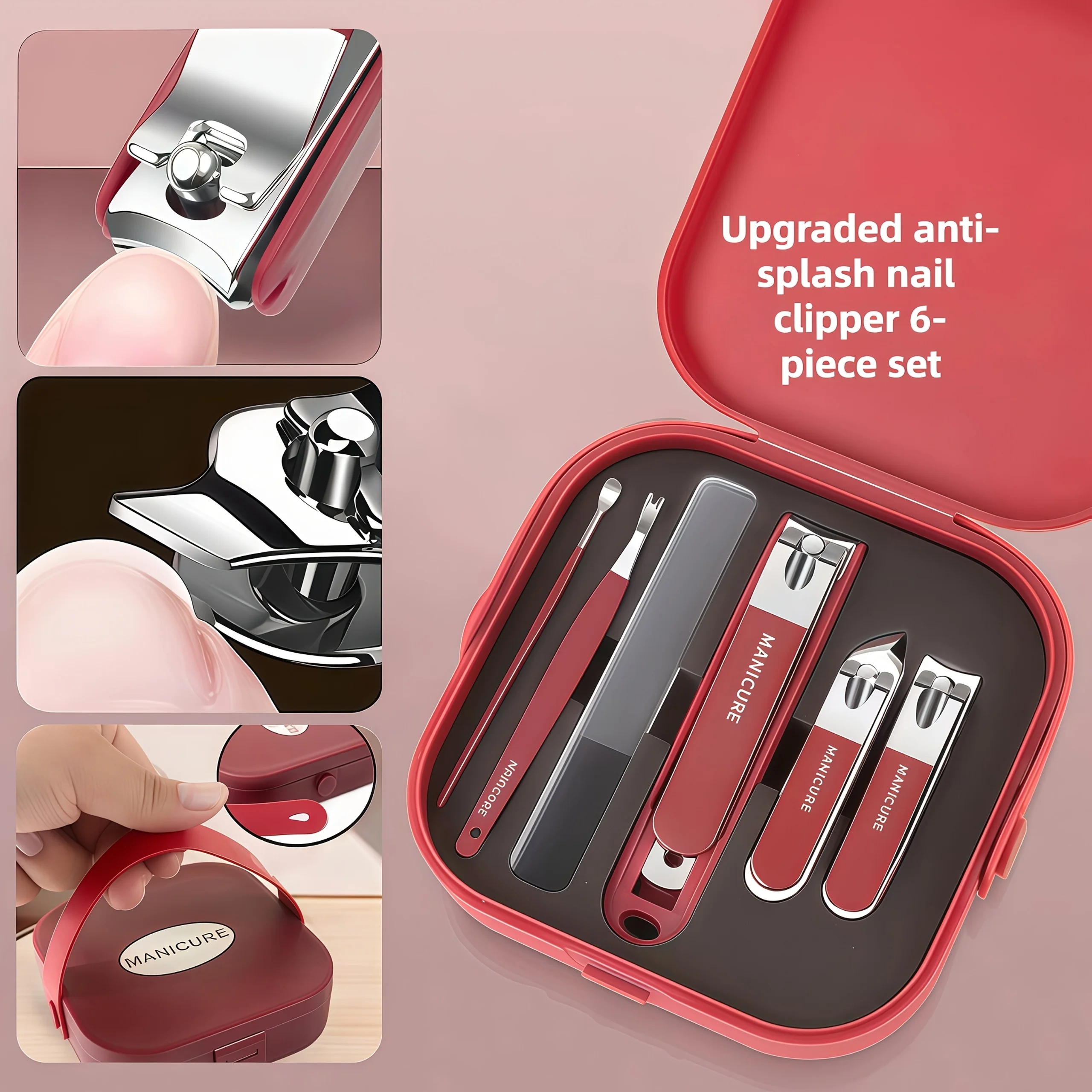 Stainless Steel Professional Nail Care Kit | Nail Clippers and Manicure Tools with Portable Storage Box - Perfect Gift Set