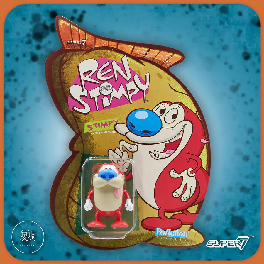In Stock Super7 Ren and Stimpy ReAction Figure Cartoon Toy