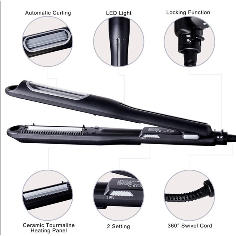 Automatic rotating ceramic curling iron PTC heater Professional hair splint Multi-functional hair styling tool