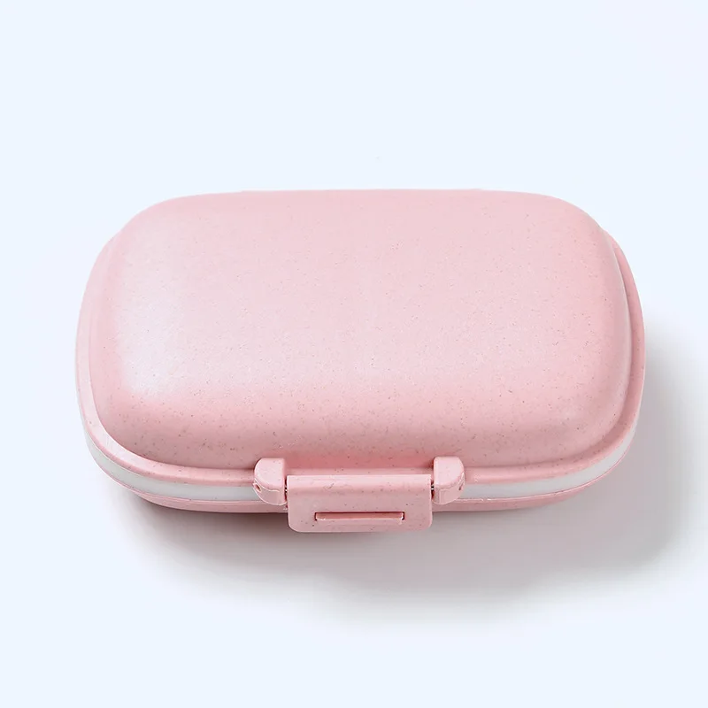 AiQUE Compact Waterproof Pill Organizer – 8-Grid Portable Medicine Storage Box